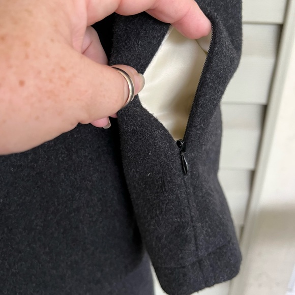 Pendleton Womens L Dark Gray Wool Campbell Coat w Glacier Park Lining Warm Zip - Picture 10 of 15